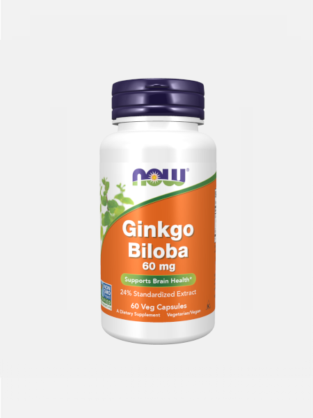Ginkgo Biloba 60mg – 60 cápsulas – Now