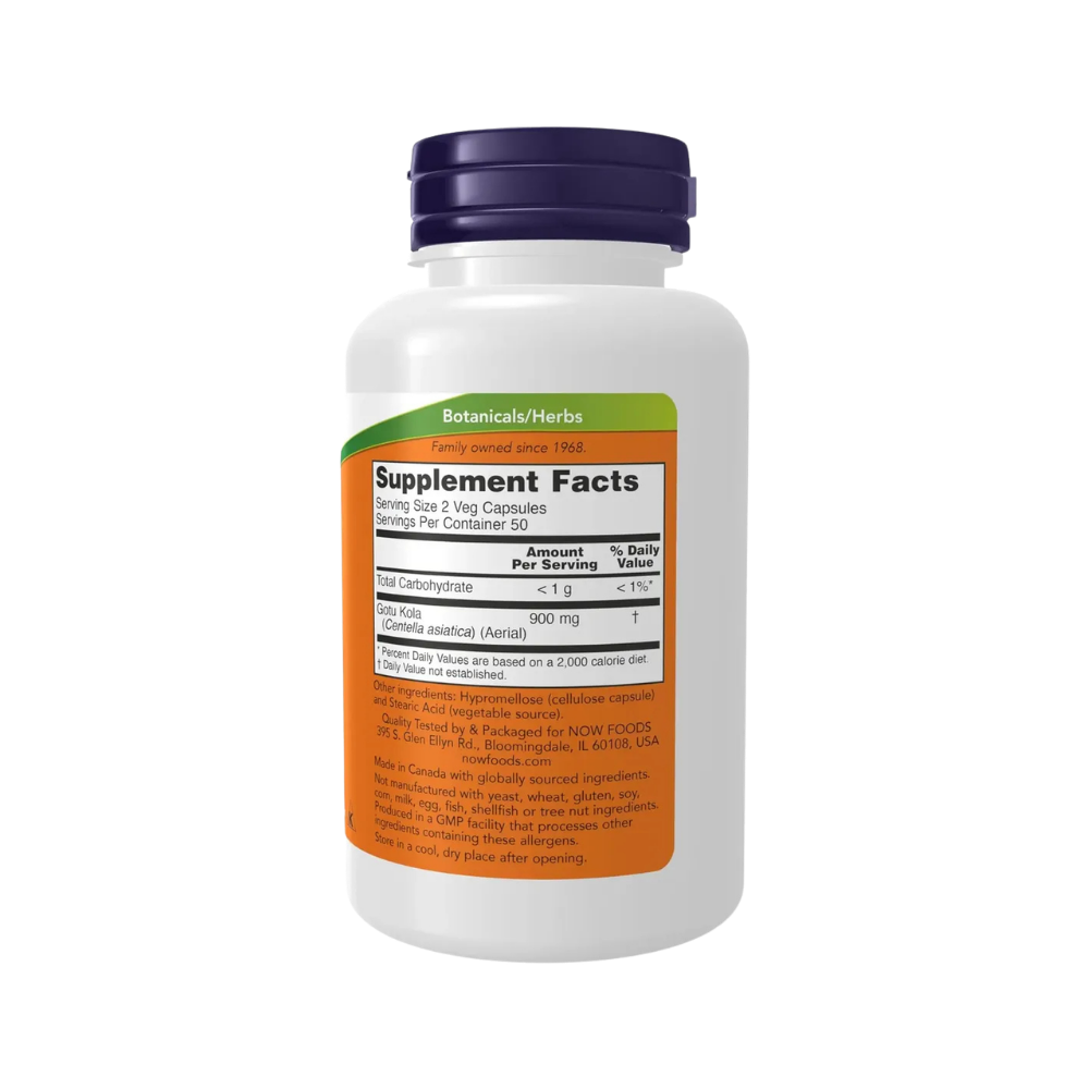 Gutu Kola 100 cápsulas - Now Foods