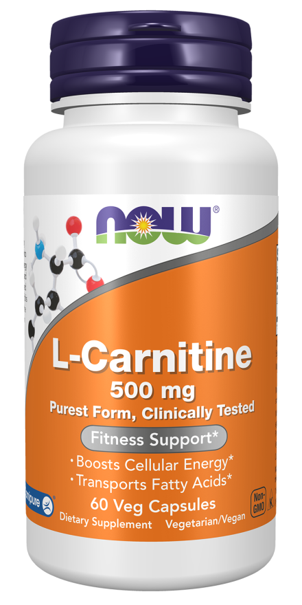 L-Carnitine 500 mg Veg Capsules Now Foods