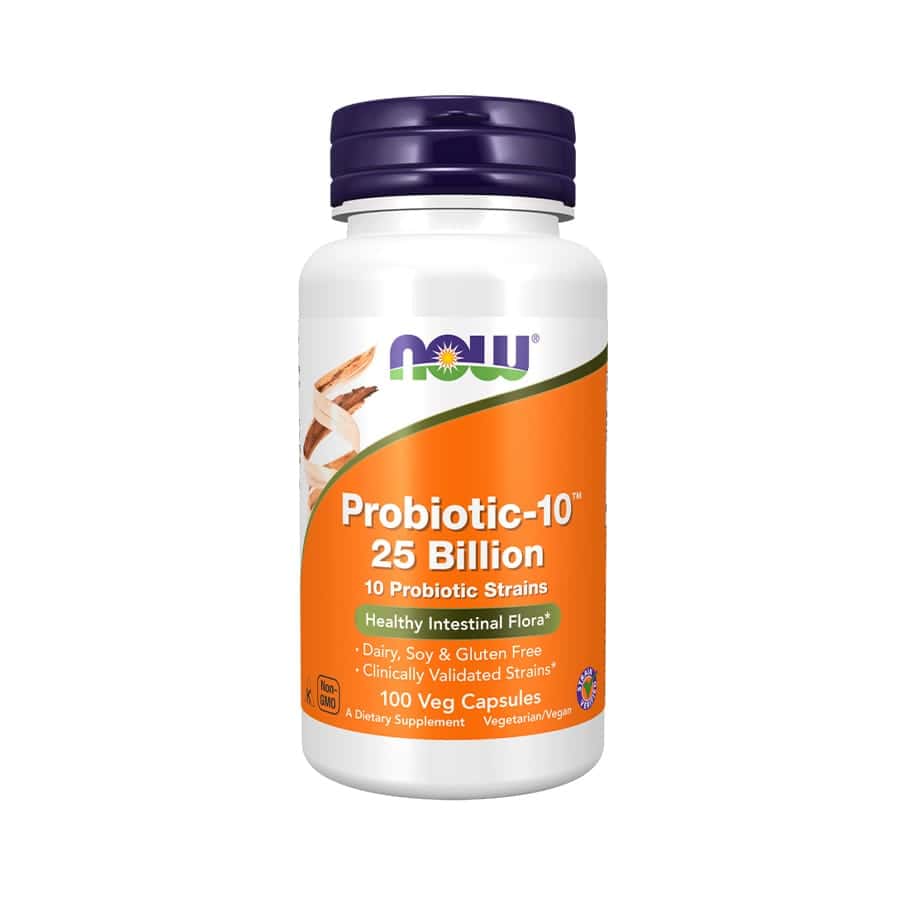 Probiotic-10 25 Billion 100 Cápsulas Now Foods